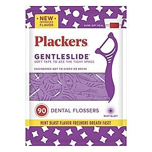 90-Count Plackers Gentleslide Dental Flossers (Mint) $1.60 w/ Subscribe & Save