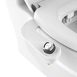 BioBidet SlimEdge Simple Bidet Non Electric Toilet Attachment w/ Dual Nozzles $33 