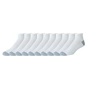 10-Pair Amazon Essentials Men's Cotton Half Cushioned Ankle Socks (White) $8.85 w/ Subscribe & Save & More