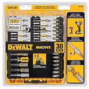 30-Piece DeWALT Maxfit Screwdriver Bit Set $10 + Free Store Pickup