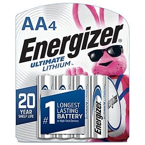 4-Count Energizer Ultimate Lithium AA Batteries $7.10 w/ Subscribe & Save