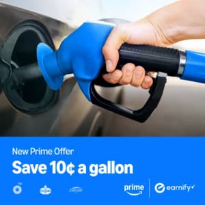 Amazon Prime Member Offer: Link Account w/ Earnify: Save at BP, Amoco or AMPM $0.10 Off/Gallon (No Minimum/Maximum Gallons Required)