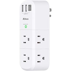 Prime Members: Mifaso 6-Outlet Extender 1800J Surge Protector w/ Rotating Plug $7.80 + Free Shipping