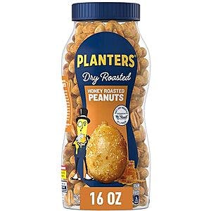 Planter's Nuts: 16-Oz Planters Honey Roasted Peanuts $1.95 & More w/ S&S