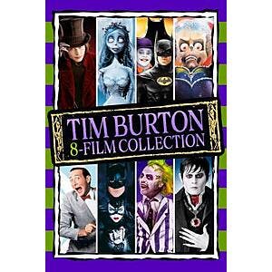 Tim Burton: 8-Film Collection (4K UHD/HD Digital Films) $20 