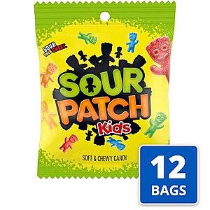 Prime Members: [S&S] $9.48: 12-Pack 3.6-Oz Sour Patch Kids Original Soft & Chewy Candy at Amazon (79¢ each)