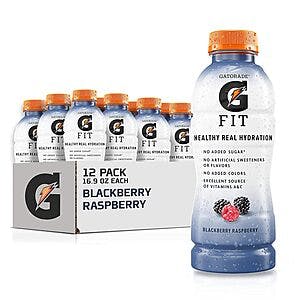12-Pack 16.9oz Gatorade Fit Electrolyte Beverage (Citrus Berry or Blackberry Raspberry) $11.15 each w/ Subscribe & Save