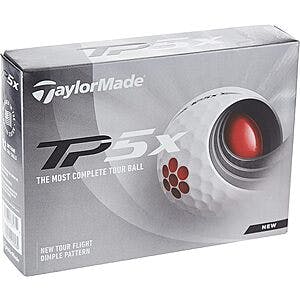 12-Count TaylorMade TP5x Tour Golf Balls (White) $31 