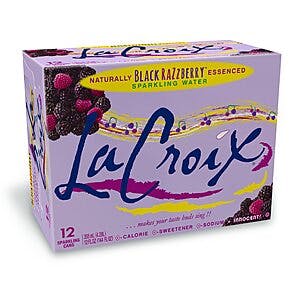 12-Pack 12-Oz LaCroix Naturally Sparkling Water (Black Razzberry) $3.75 