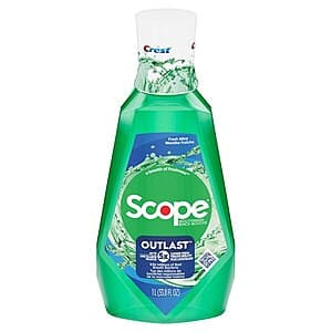 33.8-Oz Scope Outlast Mouthwash + $4 Extrabucks Rewards 2 for $4 + Free Store Pickup