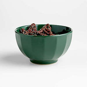 20-Ounce Hand-Glazed Cafe Stoneware Cereal Bowl (Holiday Green) $1 + Free Shipping