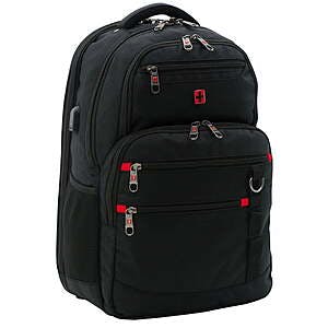 Swiss Tech 18" Navigator Backpack w/ Padded Sections & Side USB Port $14.97 + Free S&H w/ Walmart+ or on $35+