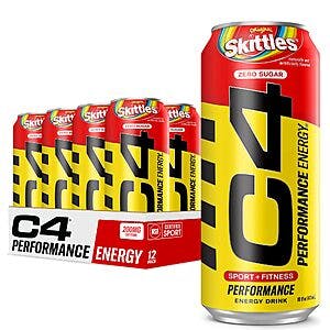 12-Pack 16-Oz Cellucor C4 Energy Drink (Skittles) $13.43 w/ S&S + Free Shipping w/ Prime or on $35+