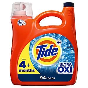 132-Oz Tide Liquid HE Compatible Ultra OXI Laundry Detergent (2 Varieties) 4 for $55.50 w/ S&S + Free S/H