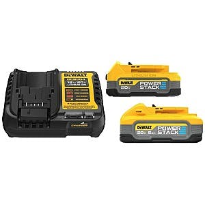 DeWalt Powerstack 20-Volt Lithium-Ion 5.0 Ah & 1.7 Ah Batteries w/ Charger $99 + Free Shipping