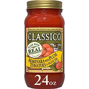 24-Oz Classico Marinara with Plum Tomatoes & Olive Oil Pasta Sauce $2.35 w/ Subscribe & Save