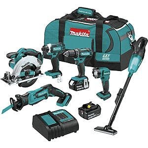 Makita 18V LXT Cordless 6-Tool Kit w/ 2x 3Ah Batteries & Charger (Refurbished) $264 + Free Shipping