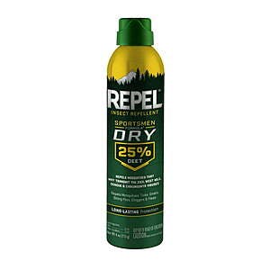 4oz REPEL Sportsmen Formula 25% DEET Insect Repellent Spray $1.80 