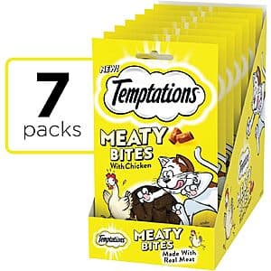 Select Accounts: 7-Pack 1.5-Oz Temptations Meaty Bites Cat Treats (Various) $7.60 w/ Subscribe & Save