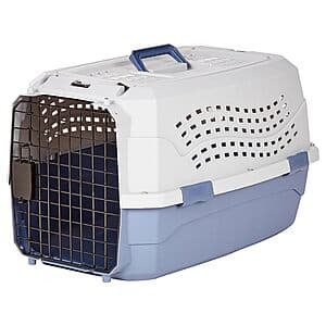 Prime Members: Amazon Basics Pet Travel Carrier (Gray/Blue, 22.8" x 15" x 13") $12 + Free Shipping