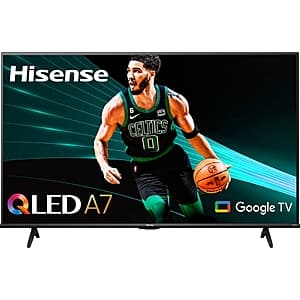 Hisense Class A76K Series QLED 4K UHD Smart Google TV: 75" $530, 55" $260 