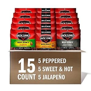 15-Pack 1.25-Oz Jack Link's Beef Jerky (Bold Variety Pack) $18.40 w/ Subscribe & Save