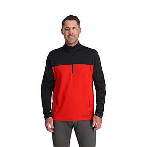 Spyder Men's Stretch Charger 1/2-Zip Pullover (Various Colors) $9 & More + Free S&H