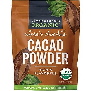 Cacao Powder 2 lbs - Viva Naturals Organic - Unsweetened Cocoa