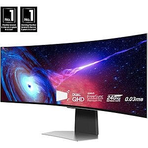 49" Samsung Odyssey G9 G93SC 5120x1440 240Hz OLED Curved Gaming Monitor $901.70 + Free S/H