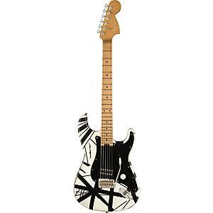 EVH Striped Series '78 Eruption Electric Guitar (White with Black Stripes Relic) $999 + Free Shipping