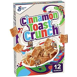 12-Ounce Cinnamon Toast Crunch Breakfast Cereal $2 