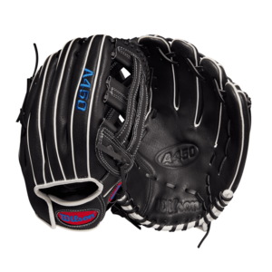 12" Wilson A450 Youth Outfield Baseball Right-hand Throw Glove (Black/White) $17.90 + Free Store Pickup