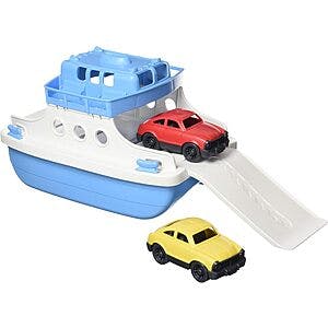 Green Toys Ferry Boat Bathtub Toy w/ Mini Cars: Green/White $9.75, Blue/White $9.40 & More