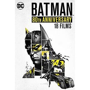 DC Batman: 80th Anniversary 18-Film Collection (Digital 4K UHD/HD Films) $15 