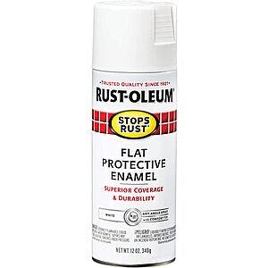 12-Oz Rust-Oleum Spray Paint (Flat White) $2.95 