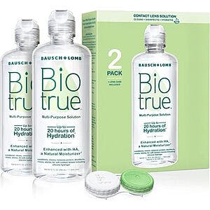 2-Pack 10-Oz Biotrue Multi-Purpose Contact Lens Solution w/ Lens Case $10.95 w/ Subscribe & Save