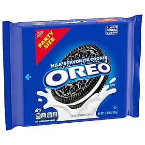 24.16oz. Oreo Party Size Sandwich Cookies (Original Chocolate or Golden Flavor) $3.15 w/ Subscribe & Save