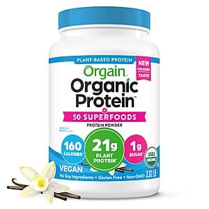 2.02-lbs Orgain Organic Vegan Protein + 50 Superfoods Powder (Vanilla) $14.75 w/ Subscribe & Save