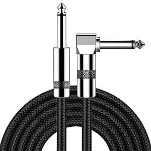 10' New bee Guitar Cable (Right Angle to Straight, Black) $3 