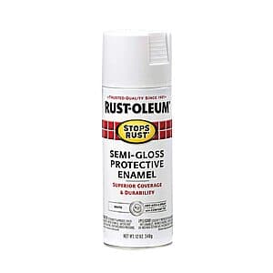 12-Ounce Rust-Oleum Stops Rust Spray Paint (Semi-Gloss White) $3 