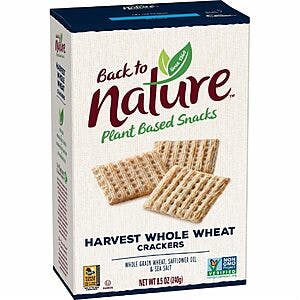 Back to Nature Harvest Whole Wheat Crackers (Similar to Triscuits) - Dairy Free, Non-GMO, Made with Whole Grain Wheat & Sea Salt, Delicious & Quality Snacks, 8.5 Ounce $1.5