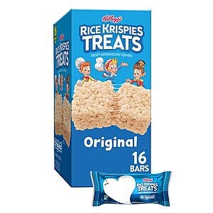16-Count 0.78oz Rice Krispies Treats Marshmallow Snack Bars (Original) $3.60 w/ Subscribe & Save