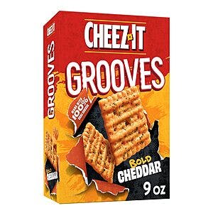 9oz Cheez-It Grooves Cheese Crackers: Bold Cheddar $2.65 w/ Subscribe & Save