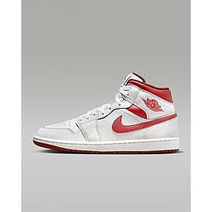 Nike Men's Air Jordan 1 Mid SE Shoes (White/Dune Red) $56.23​ + Free Shipping