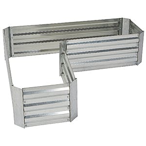 Ironton Galvanized Corrugated Steel L-Shaped Raised Garden Bed Planter $25 & More + Free Shipping