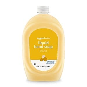 50-Oz Amazon Basics Liquid Hand Soap Refill (Milk & Honey) $3.65 w/ Subscribe & Save