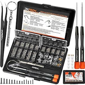 Tekprem Magnetic Eyeglasses Repair Kit w/ Screws & Silicone Nose Pads $5 