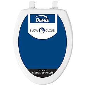 BEMIS Slow Close Easy Clean Toilet Seat (White, Elongated) $17 