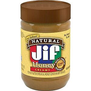 16-Oz Jif Natural Honey Creamy Peanut Butter Spread Jar 5 for $7.85 w/ Subscribe & Save