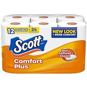 12-Count Scott ComfortPlus 1-Ply Double Roll Toilet Paper $4.70 w/ Subscribe & Save